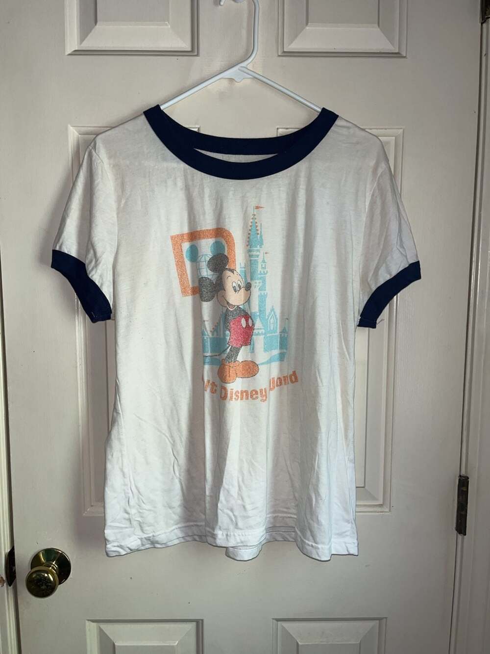Walt Disney World Vault Collection Mickey Mouse Ringer T-Shirt Size Large